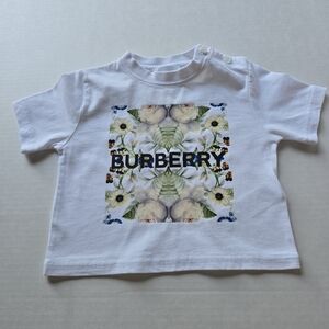 Burberry White Floral Baby T-Shirt
